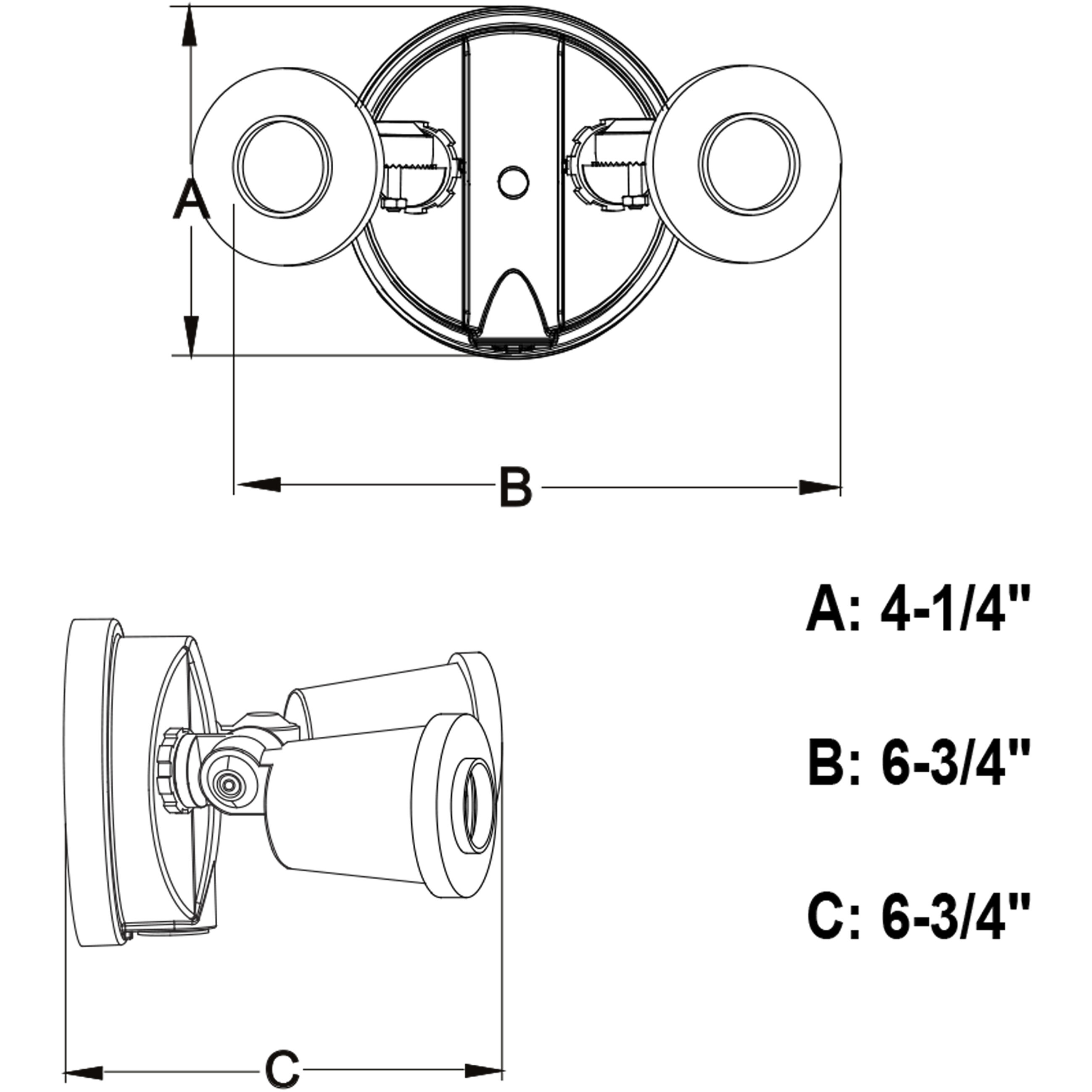 Outdoor Security LED 4.25 inch Bronze Outdoor Security