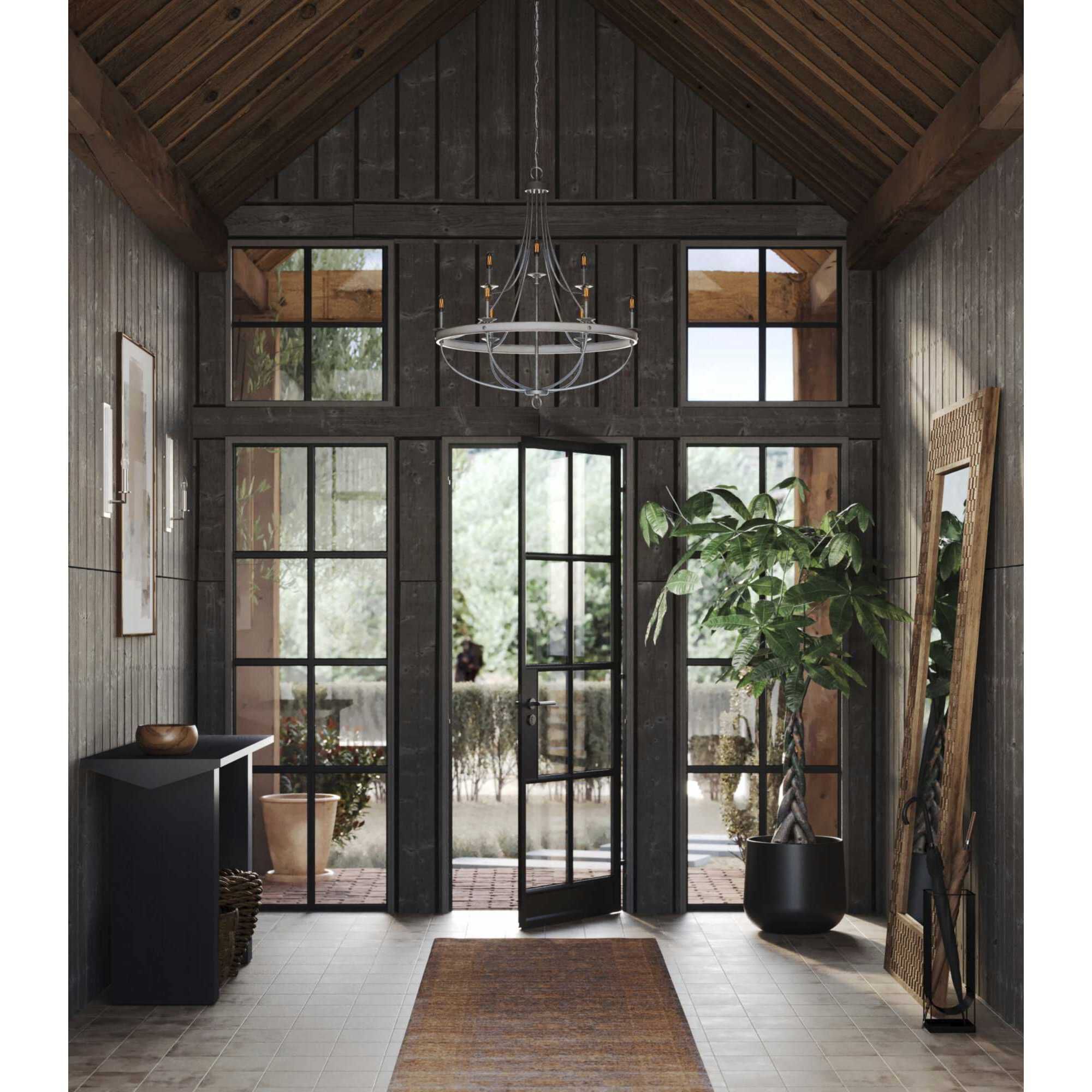 Camps Bay 9 Light 35.25 inch Galvanized Chandelier Ceiling Light