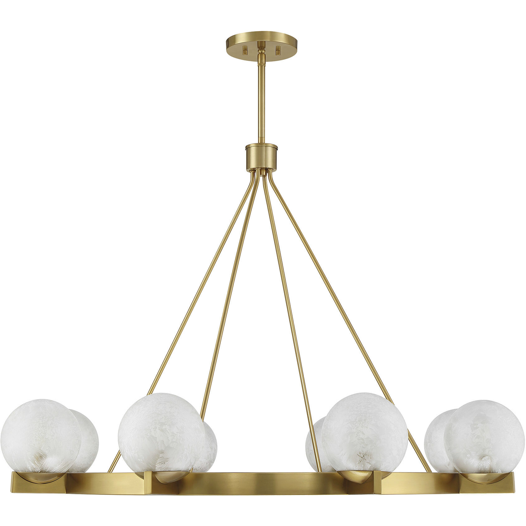 Darien 8 Light 42 inch Warm Brass Chandelier Ceiling Light