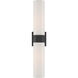 Delgada 2 Light 4.75 inch Dark Matte Black Bath Bar Wall Light