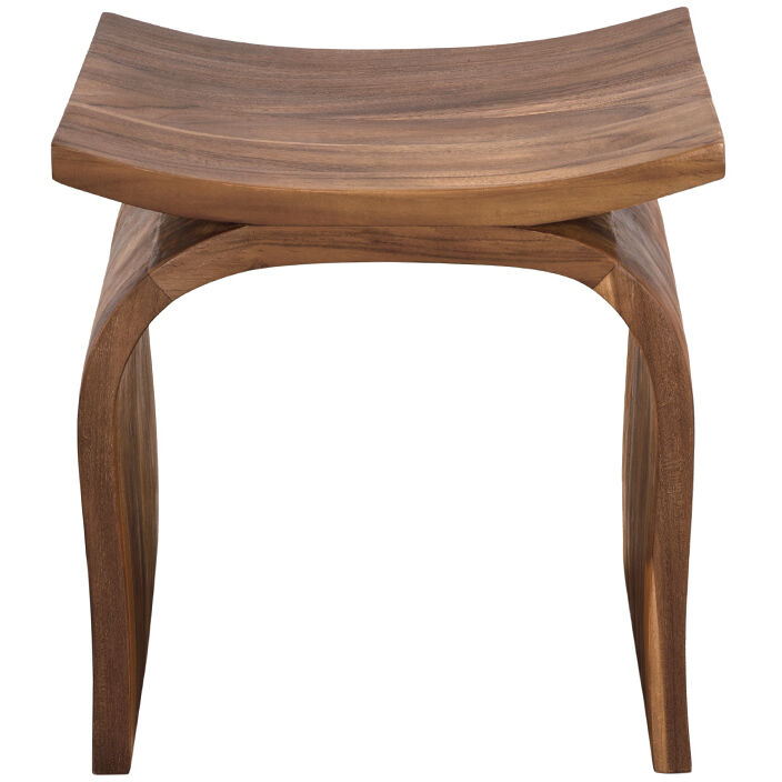 Muki 19 inch Clear Coat Flat Stool