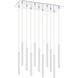 Forest LED 9.75 inch Chrome Chandelier Ceiling Light in 11, 29, Matte White Steel