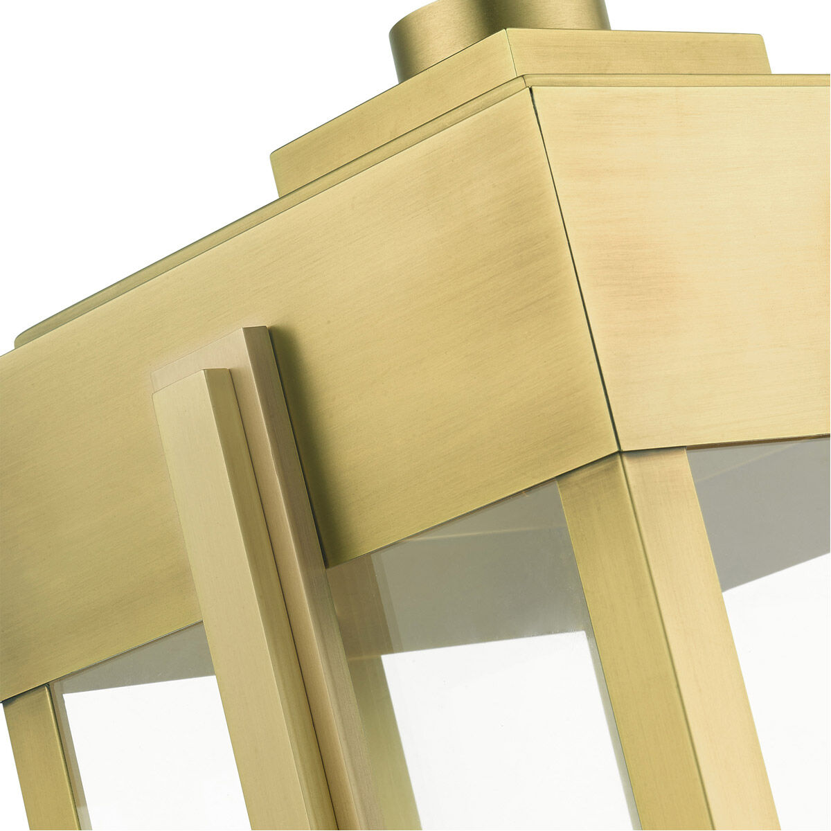 Lexington 3 Light 25 inch Natural Brass Outdoor Post Top Lantern