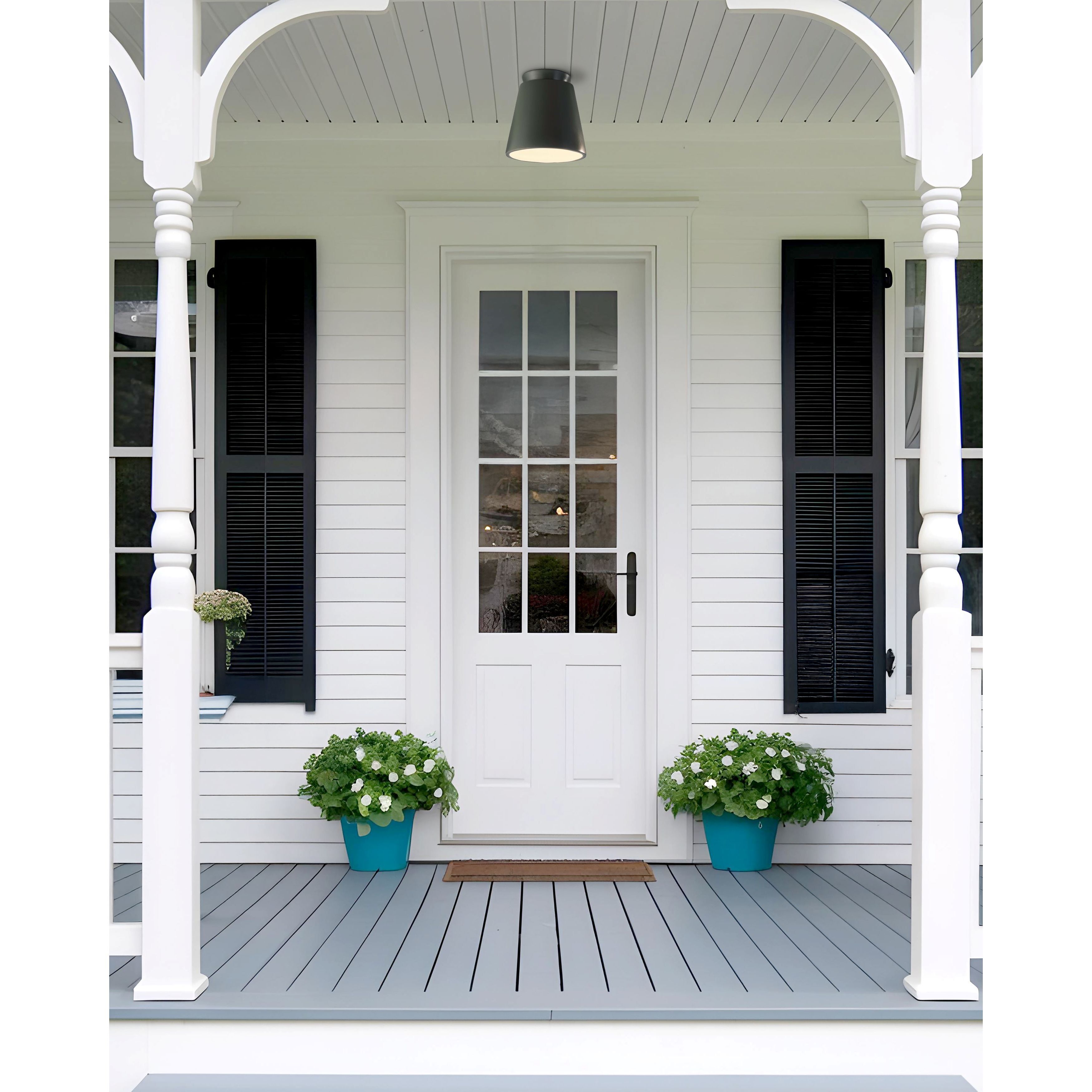 Radiance Collection 1 Light 7.5 inch Pewter Green Flush-Mount Ceiling Light