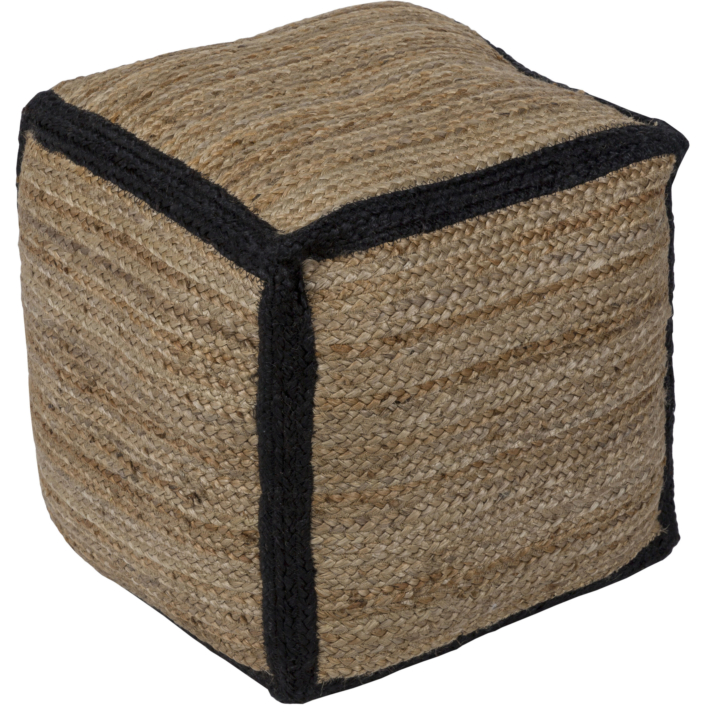 Java 16 inch Tan Pouf, Cube