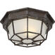 Exterior Collections 1 Light 9 inch Rustic Bronze Outdoor Flush Mount