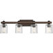 Halifax 4 Light 36 inch Durango Bathroom Vanity Light Wall Light