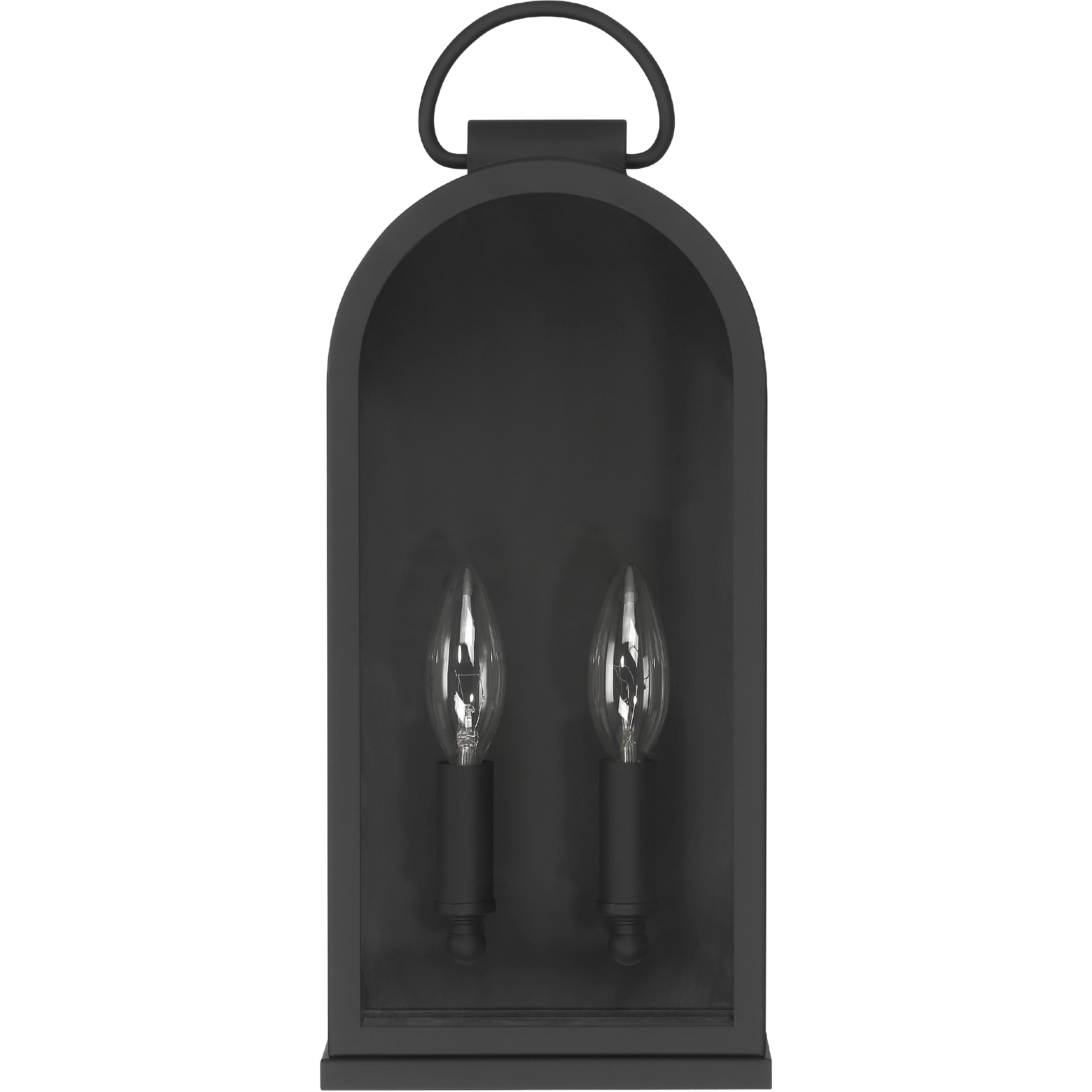 Kendra Bell 2 Light 16.25 inch Matte Black Outdoor Wall Light, Large
