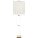 Laelia 34 inch 150 watt Clear and Antique Brass Table Lamp Portable Light