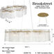 Brookstreet 8 Light 27.5 inch Legacy Brass Pendant Ceiling Light in Clear Handmade Glass