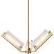Mingle 3 Light 31.25 inch Satin Brass Chandelier Ceiling Light