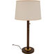 Rupert 31 inch 75 watt Chestnut Bronze with Weathered Brass Accents Table Lamp Portable Light, with USB Port