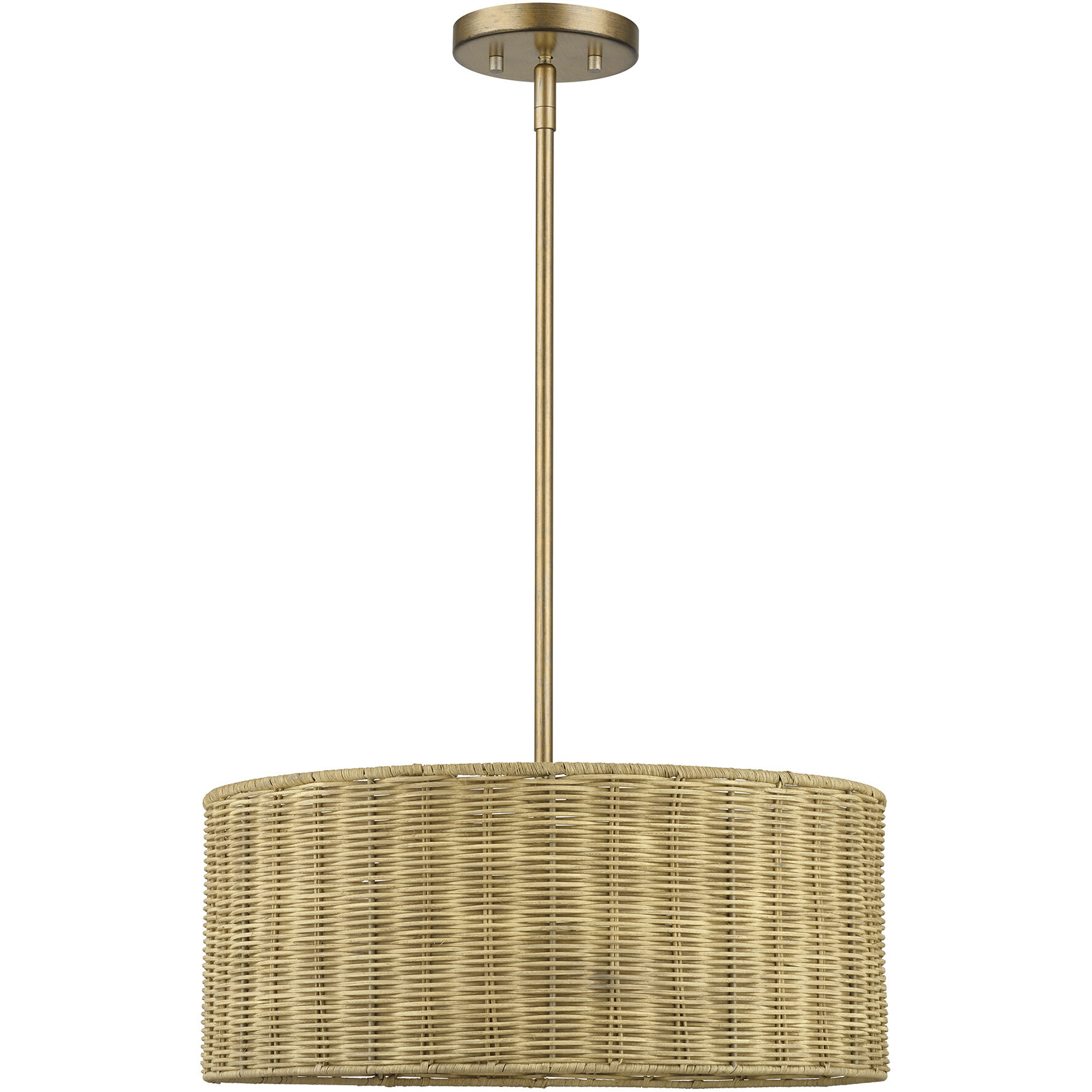 Weavington 3 Light 18 inch Antique Gold Leaf Pendant Chandelier Ceiling Light