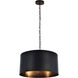 Miro 3 Light 20 inch Vintage Black Pendant Ceiling Light