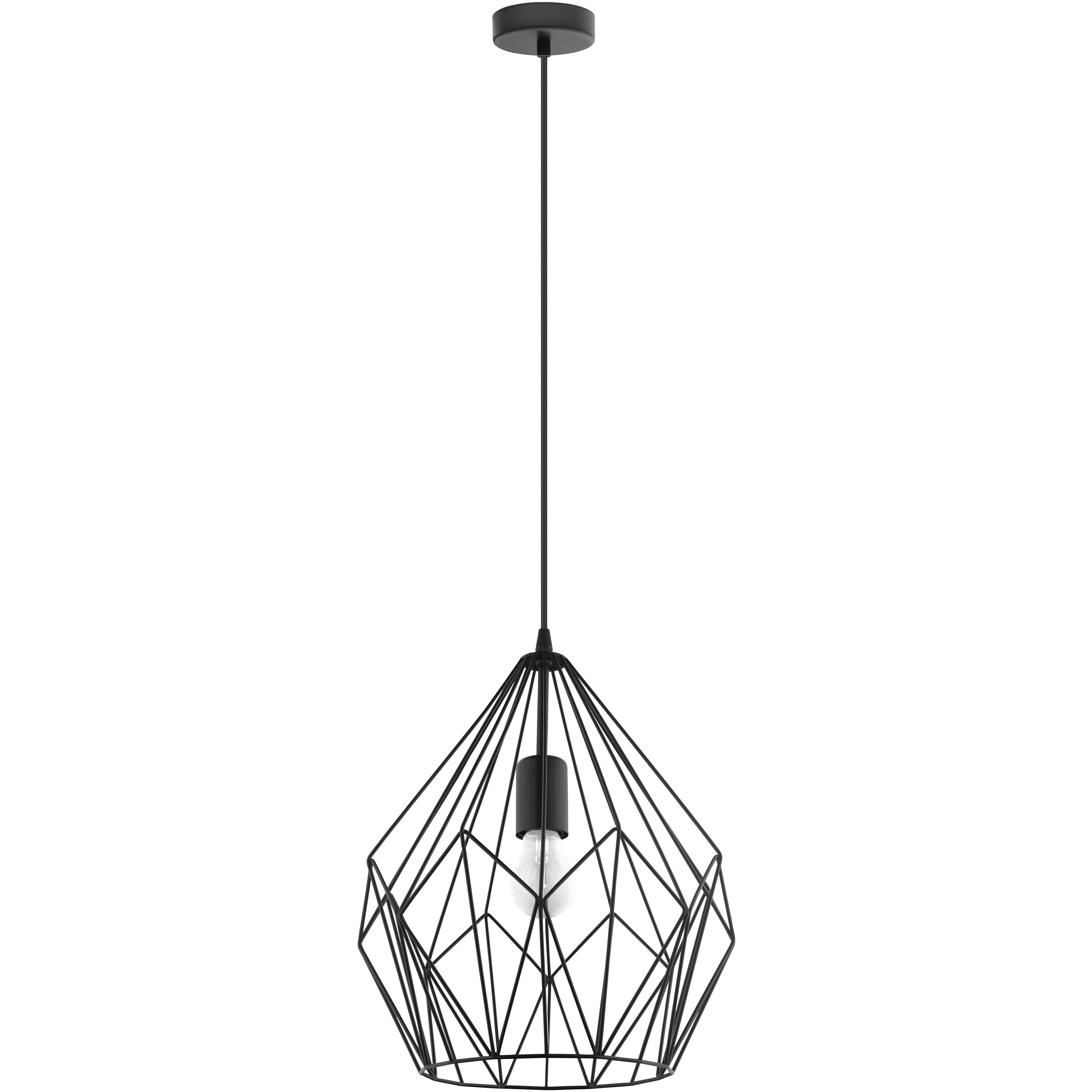 Carlton 1 Light 11.89 inch Matte Black Pendant Ceiling Light