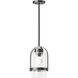 Alcove 1 Light 7.8 inch Coastal Black Outdoor Pendant in Clear