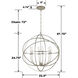 Somma Way 6 Light 22.5 inch Silver Chandelier Ceiling Light