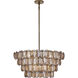 Uroko 8 Light 28 inch Polished Winter Brass Pendant Ceiling Light