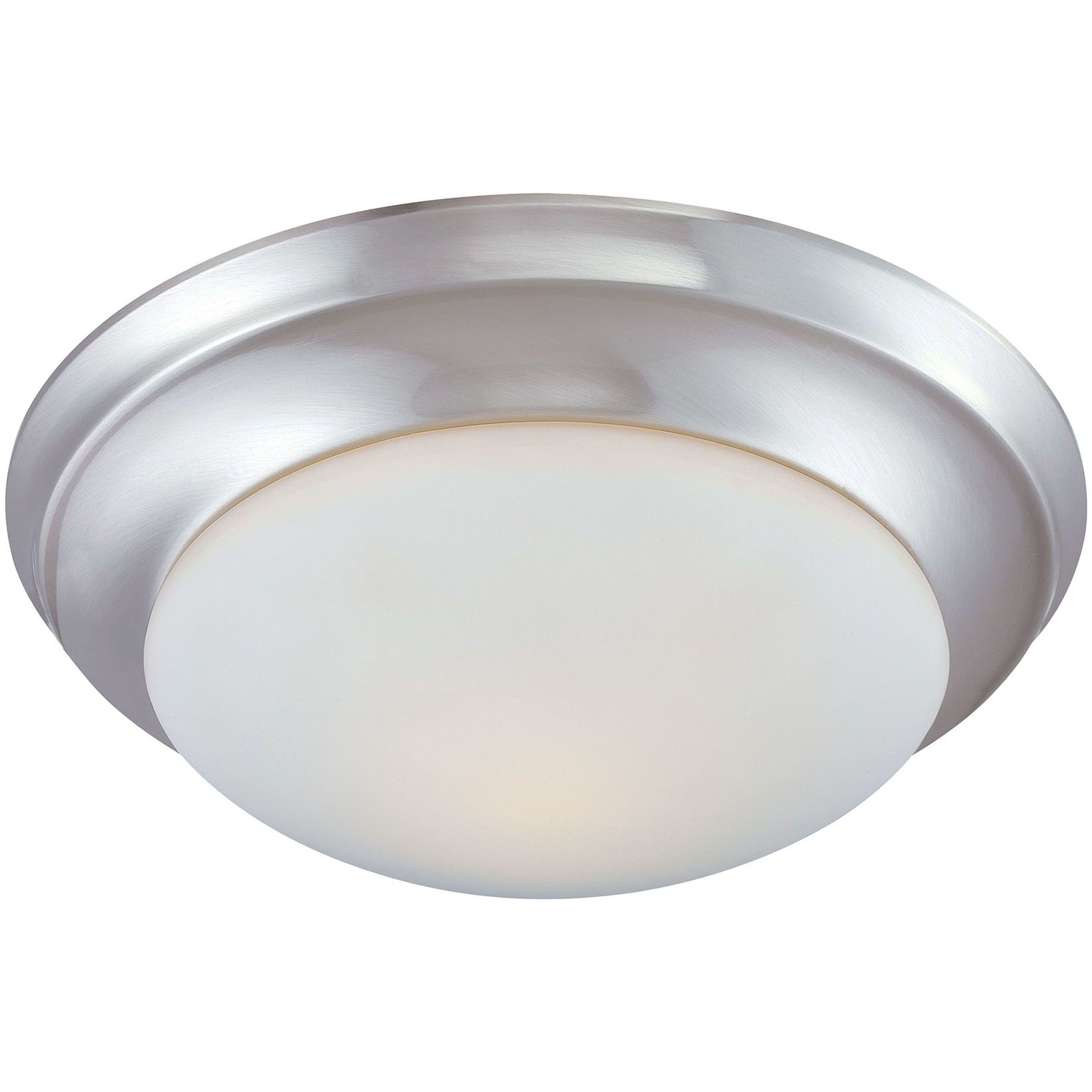 Fluor 2 Light 14.25 inch Brushed Nickel Flush Mount Ceiling Light