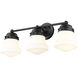 Vaughn 3 Light 22.5 inch Matte Black Vanity Wall Light
