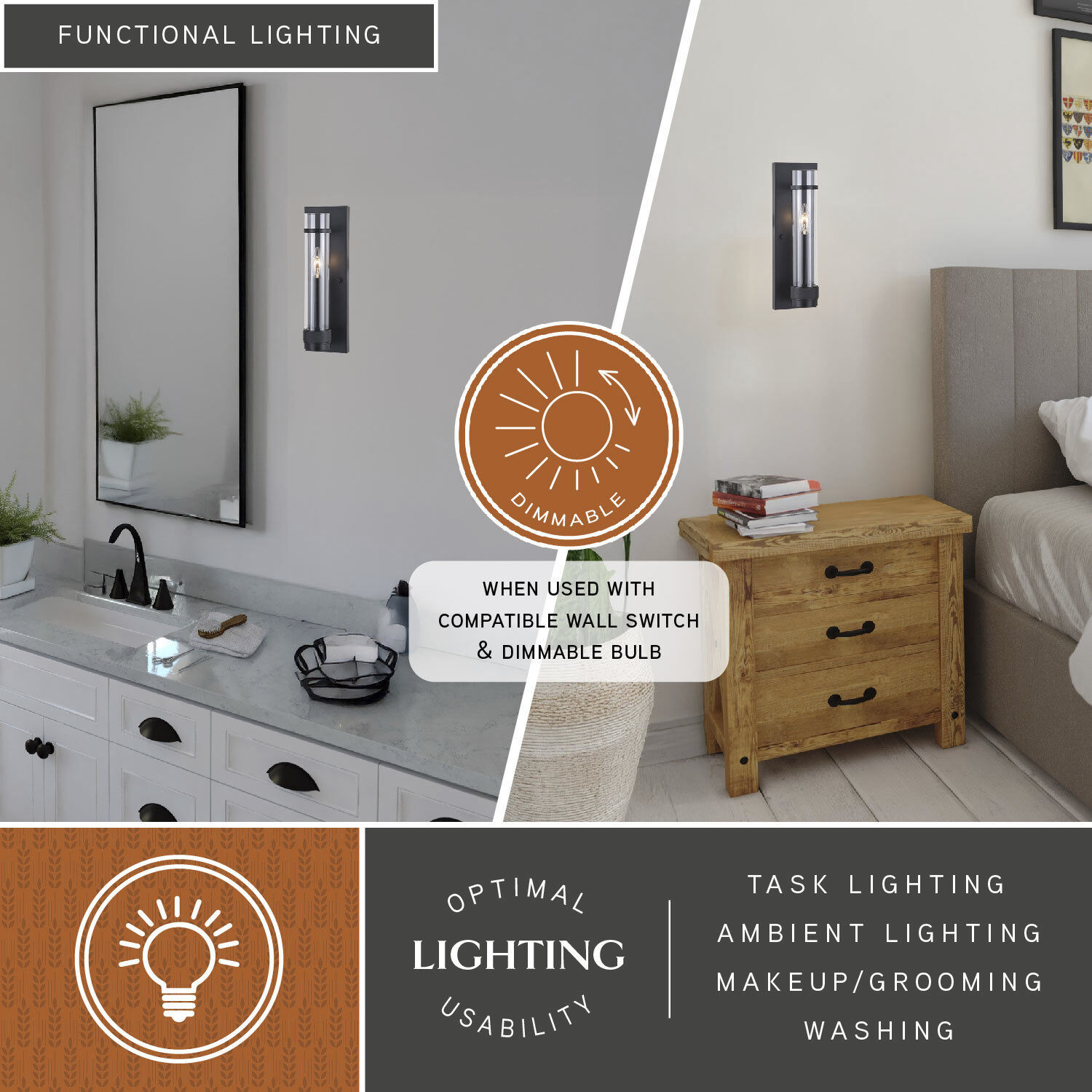 Bari LED 4.25 inch Matte Black Wall Light