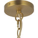 Alora Mood Faye 6 Light 24.13 inch Brushed Gold Chandelier Ceiling Light in Clear Ribbed Glass
