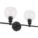 Syracuse 2 Light 19 inch Black Wall sconce Wall Light