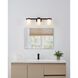Bedminster 3 Light 24 inch Matte Black Vanity Light Wall Light