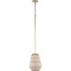 Zanzibar 1 Light 10 inch Soft Gold Mini Pendant Ceiling Light