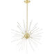 Utopia 12 Light 42 inch Satin Brass Foyer Pendant Chandelier Ceiling Light
