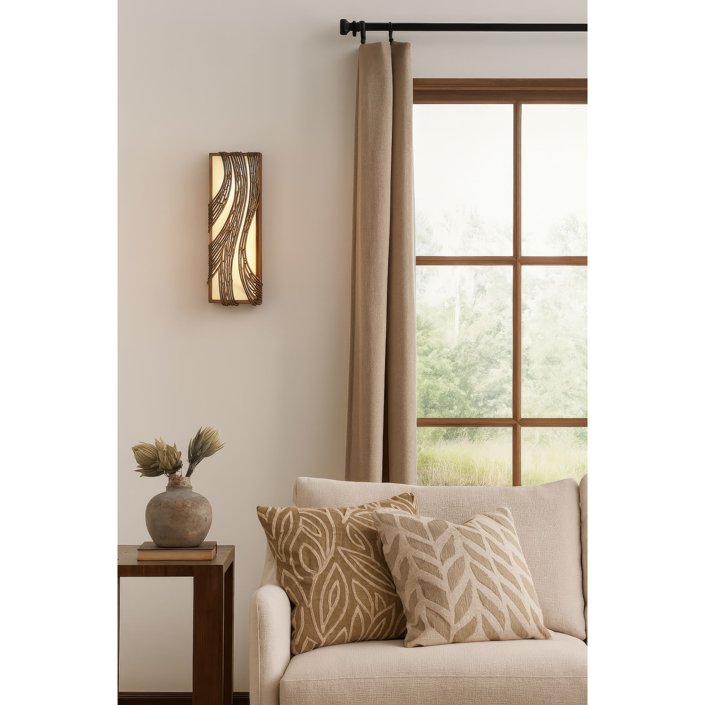 Flow 2 Light 6.5 inch Hammered Ore Wall Sconce Wall Light