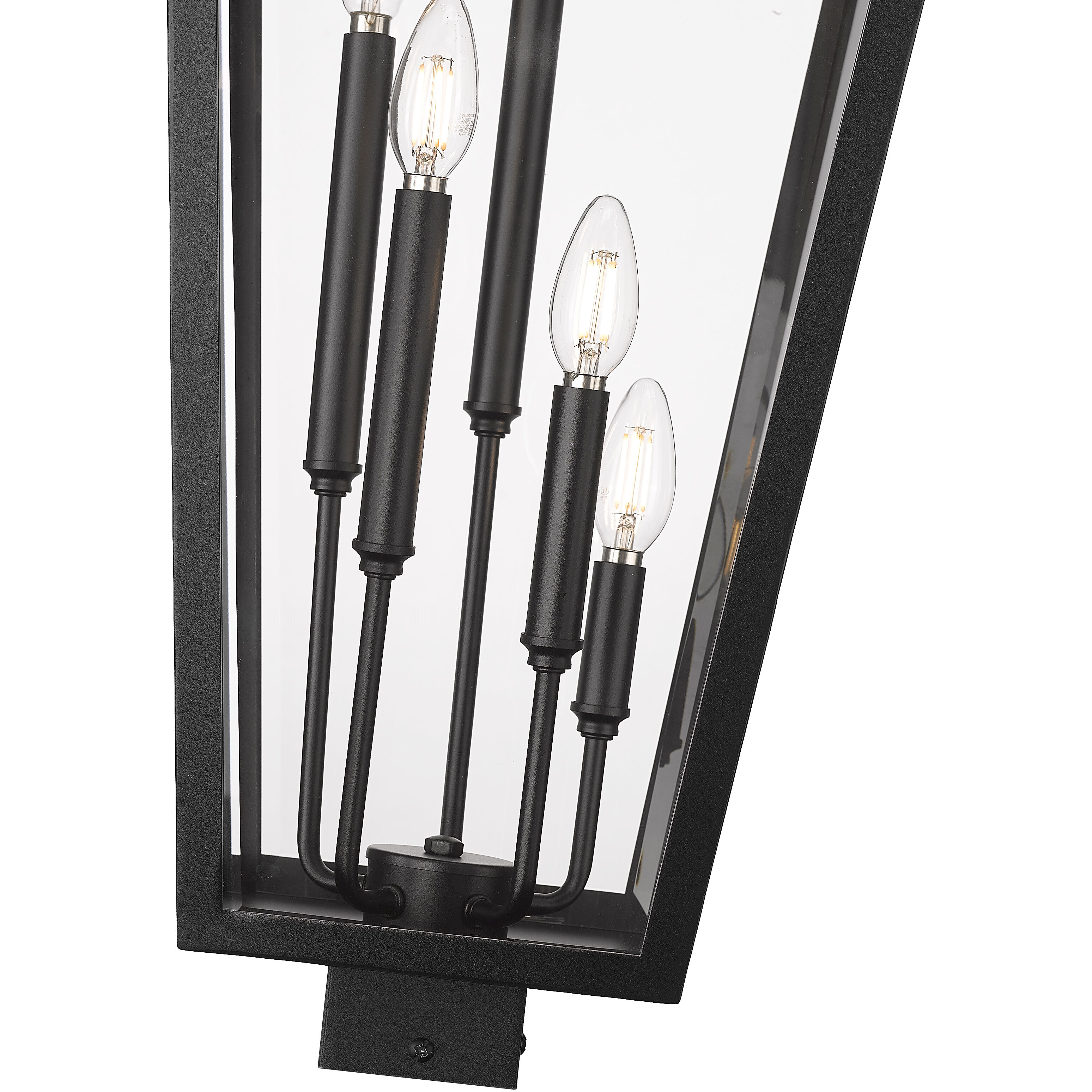Gannon 5 Light 38.75 inch Black Outdoor Post Mounted Fixture in G9