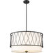 Dalton 4 Light 24 inch Matte Black Pendant Ceiling Light