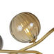 Planetary LED 43.5 inch Gold Linear Pendant Ceiling Light