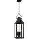 Bradford 4 Light 9 inch Black Outdoor Hanging Lantern