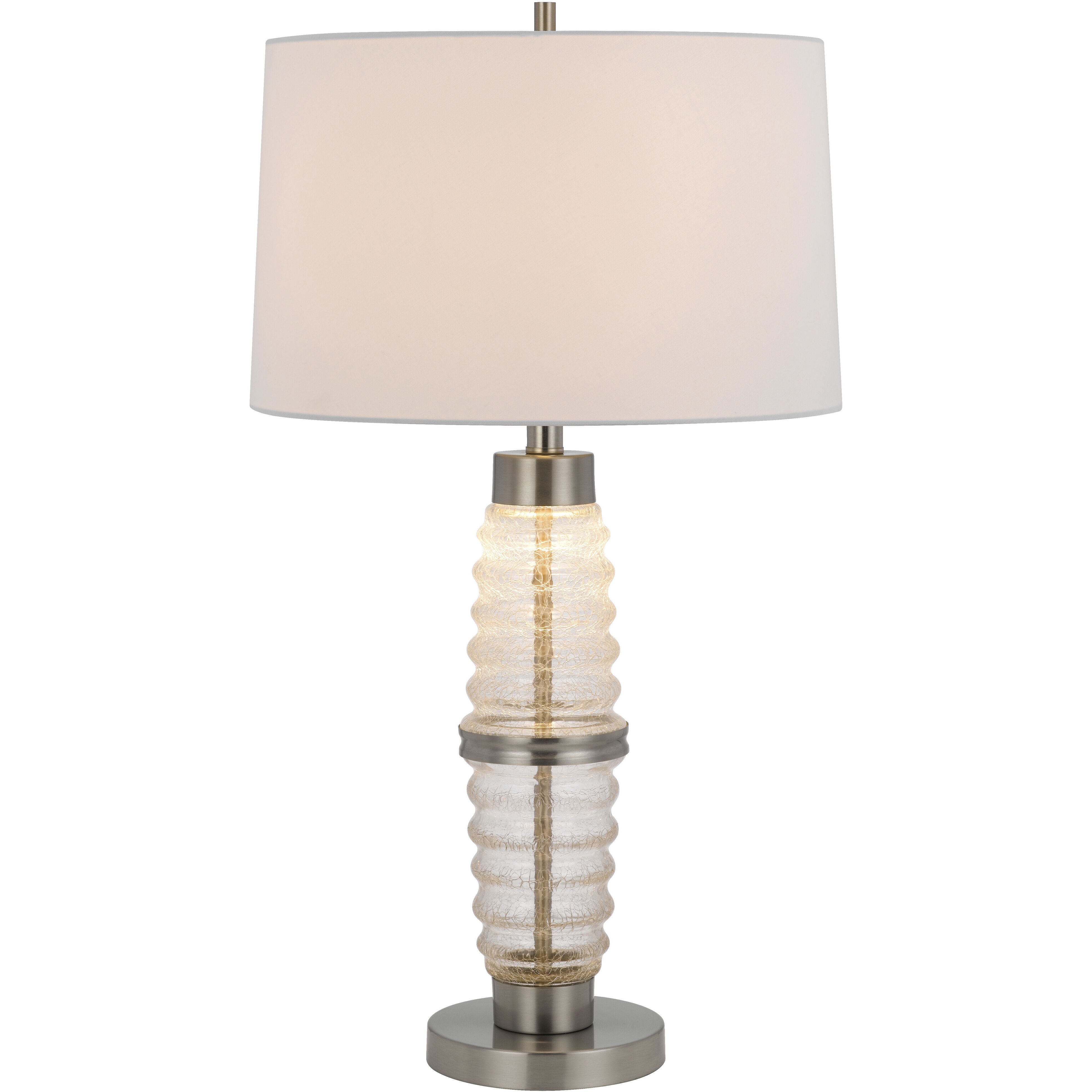 Macon 29 inch 100.00 watt Crackle Clear Glass Table Lamp Portable Light