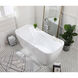 Harrieta Glossy White and Chrome Bathtub
