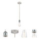 Ballston Bare Bulb LED 5 inch White and Polished Chrome Mini Pendant Ceiling Light, Ballston