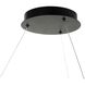 Toledo LED 25.5 inch Black and Brushed Brass Chandelier Ceiling Light