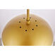 Eclipse 1 Light 10 inch Brass Pendant Ceiling Light