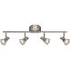 EnviroLite 4 Light 120 Brushed Nickel Track Kit Ceiling Light, Straight Bar