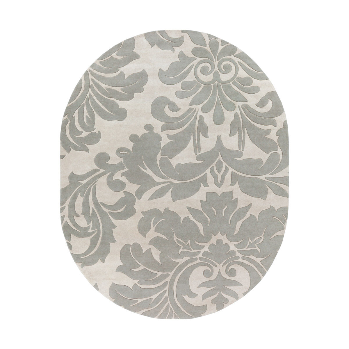 Magna 120 X 96 inch Medium Gray/Cream Rugs, Wool