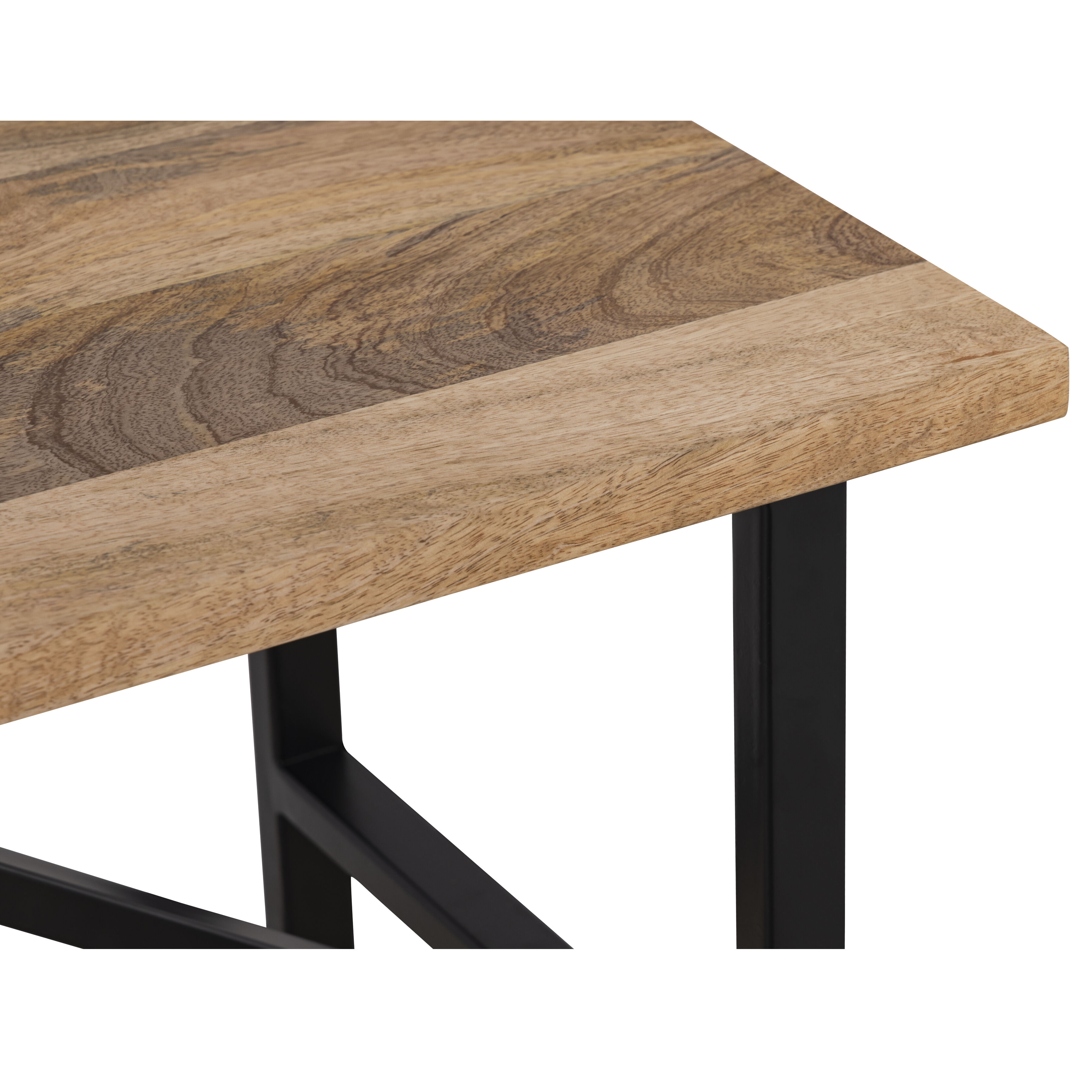 Deven 60 X 15.5 inch Natural Wood and Black Console Table