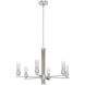 Gatz 6 Light 28 inch Brushed Nickel Chandelier Ceiling Light