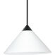 Kona 1 Light Black Cord Pendant Ceiling Light