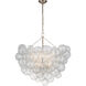 Julie Neill Talia LED 37.75 inch Burnished Silver Leaf Chandelier Ceiling Light, Grande
