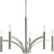 Draper 5 Light 25 inch Polished Nickel Chandelier Ceiling Light