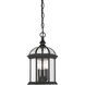 Kensington 3 Light 8.25 inch Black Outdoor Hanging Lantern