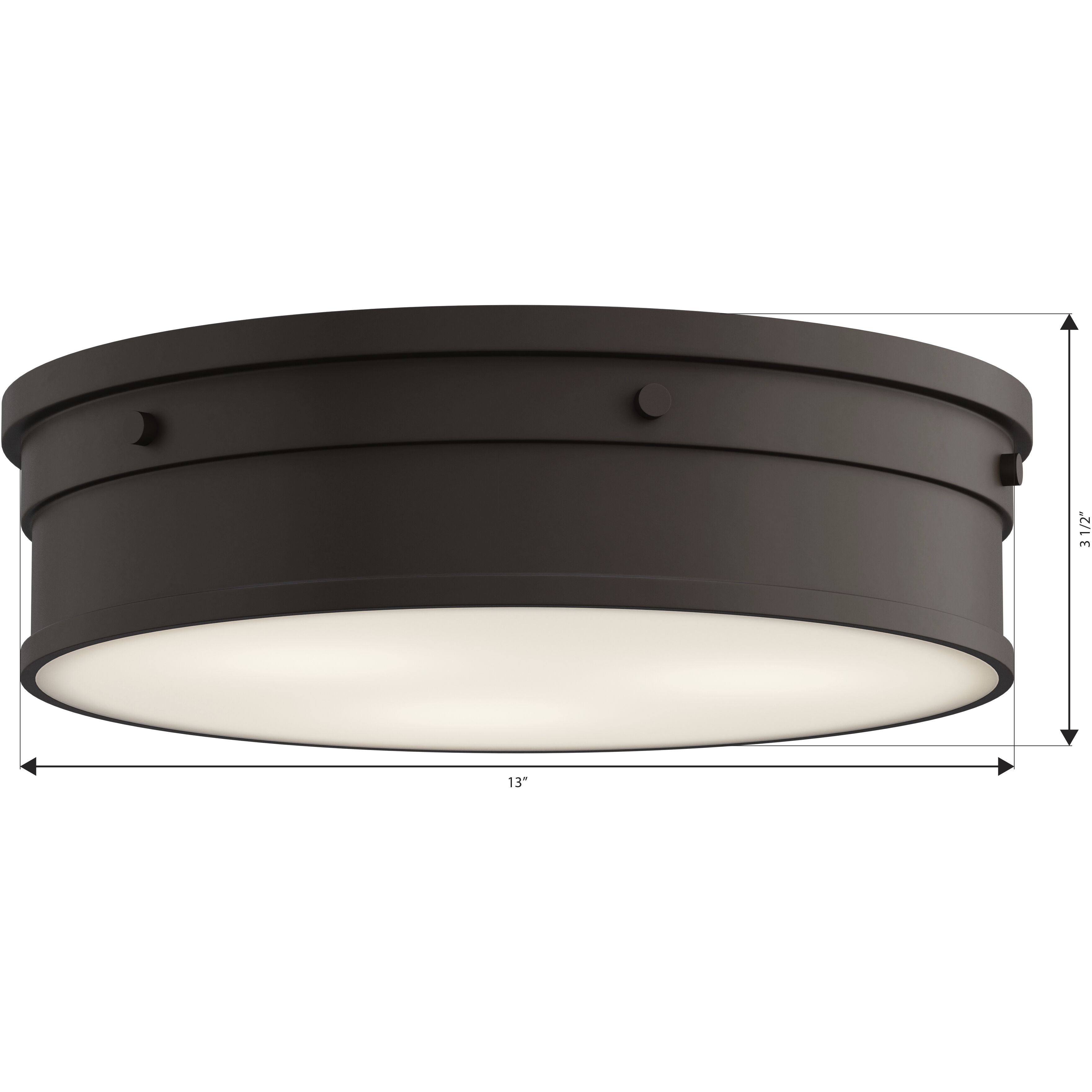 Marnex LED 13 inch Plated Dark Bronze Flush Mount Ceiling Light