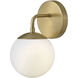 Julep LED 7.25 inch Lacquered Brass Bath Light Wall Light